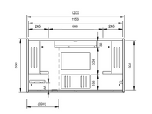 Lade das Bild in den Galerie-Viewer, Büromöbel/Schrank/Schreibtisch/Sekretär/Wandschreibtisch